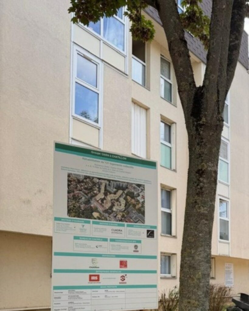 Résidence en cours de réhabilitation à Châtillon, chantier SOGED